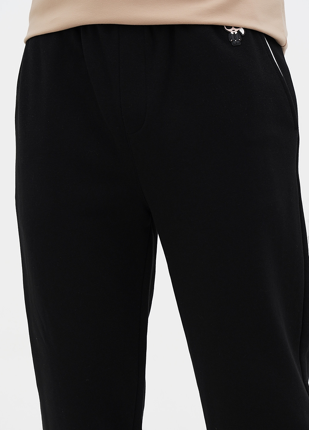 Черные спортивные демисезонные зауженные брюки Karl Lagerfeld