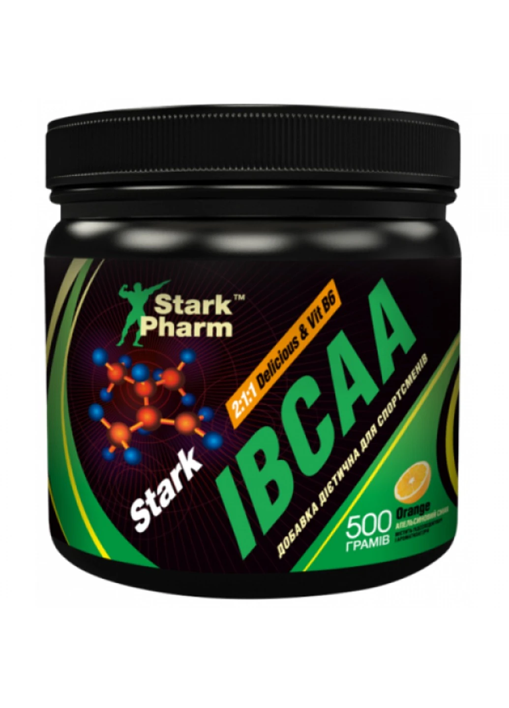 БЦАА Stark IBCAA 2-1-1/Vit B6 (500 г) Orange старк фарм Stark Pharm (255362882)