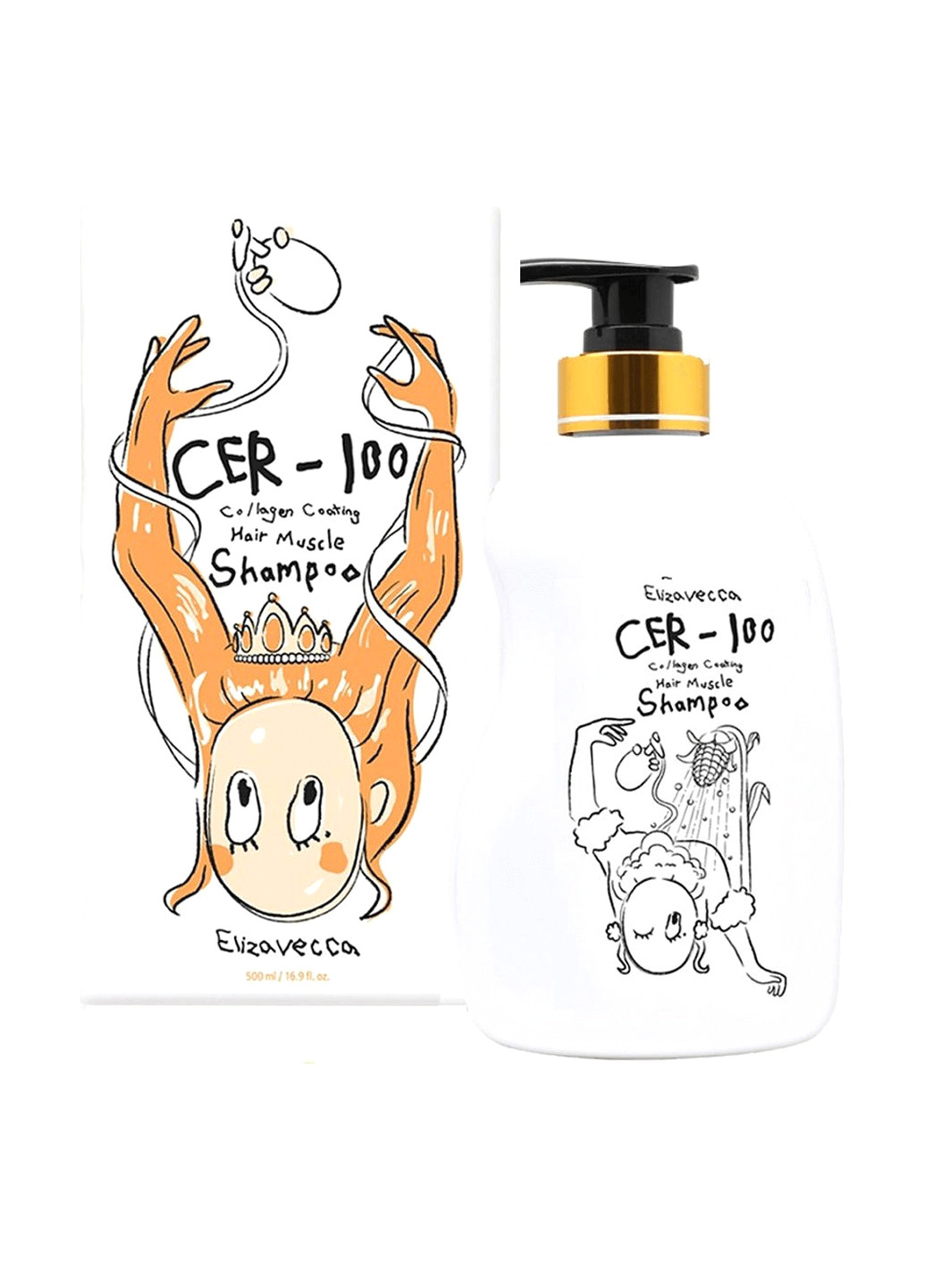 Шампунь с коллагеном CER-100 Collagen Coating Hair Muscle Shampoo, 500 мл Elizavecca (197277421)