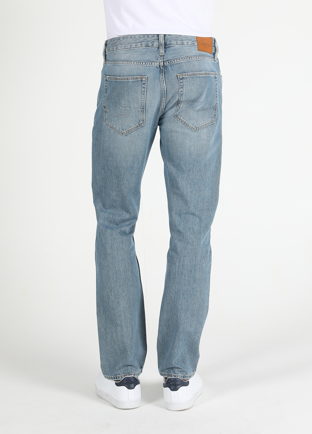 Голубые демисезонные регюлар фит джинсы 045 DAVID Colin's