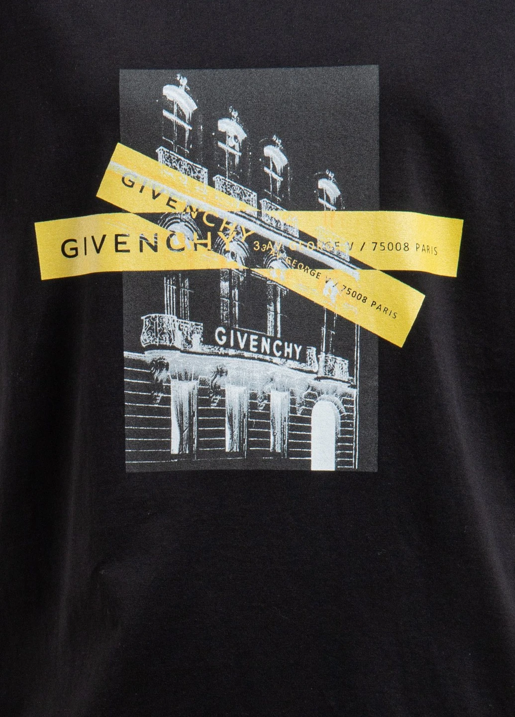 Черная футболка oversize с принтом Givenchy - (250429458)