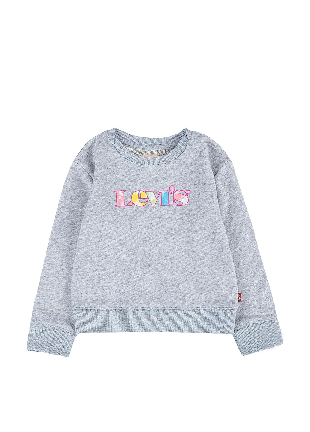 Levi's світшот логотип сірий кежуал бавовна, тринитка