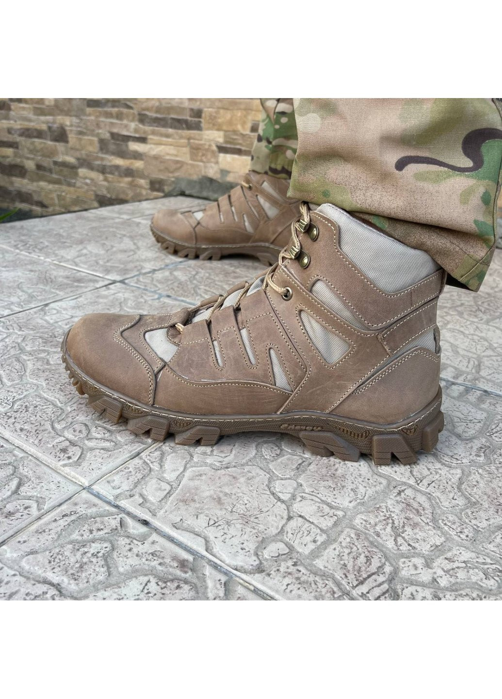 Коричневые осенние ботинки военные тактические всу (зсу) 7526 41 р 26,5 см коричневые Power