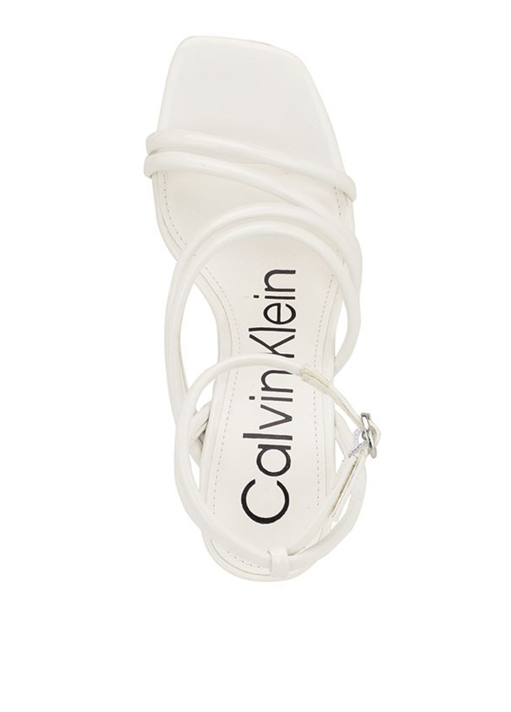 Белые босоножки Calvin Klein с ремешком на плетеной подошве