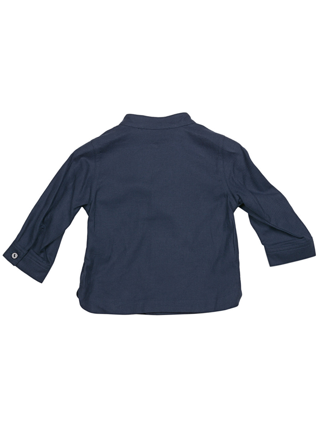 Темно-синяя кэжуал рубашка однотонная MIMISOL с длинным рукавом