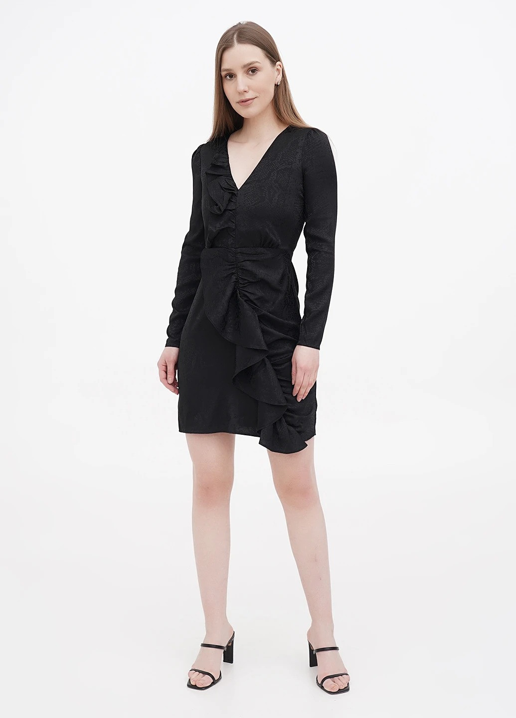 Чорна коктейльна сукня футляр Motivi однотонна