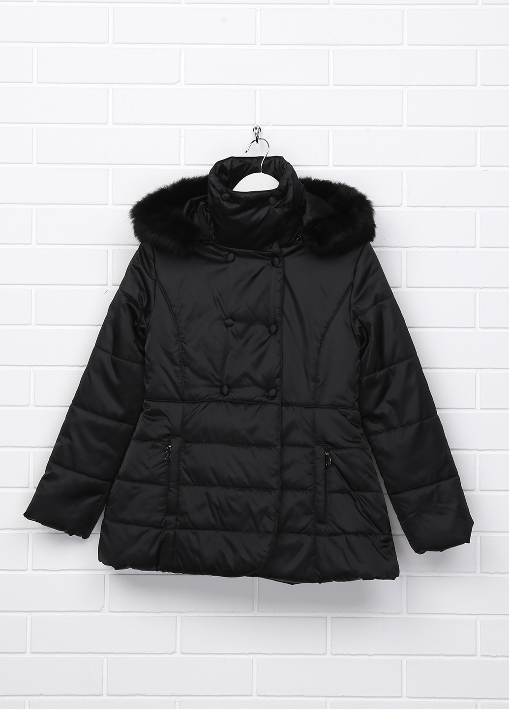Чорна демісезонна / зимня куртка Coconudina