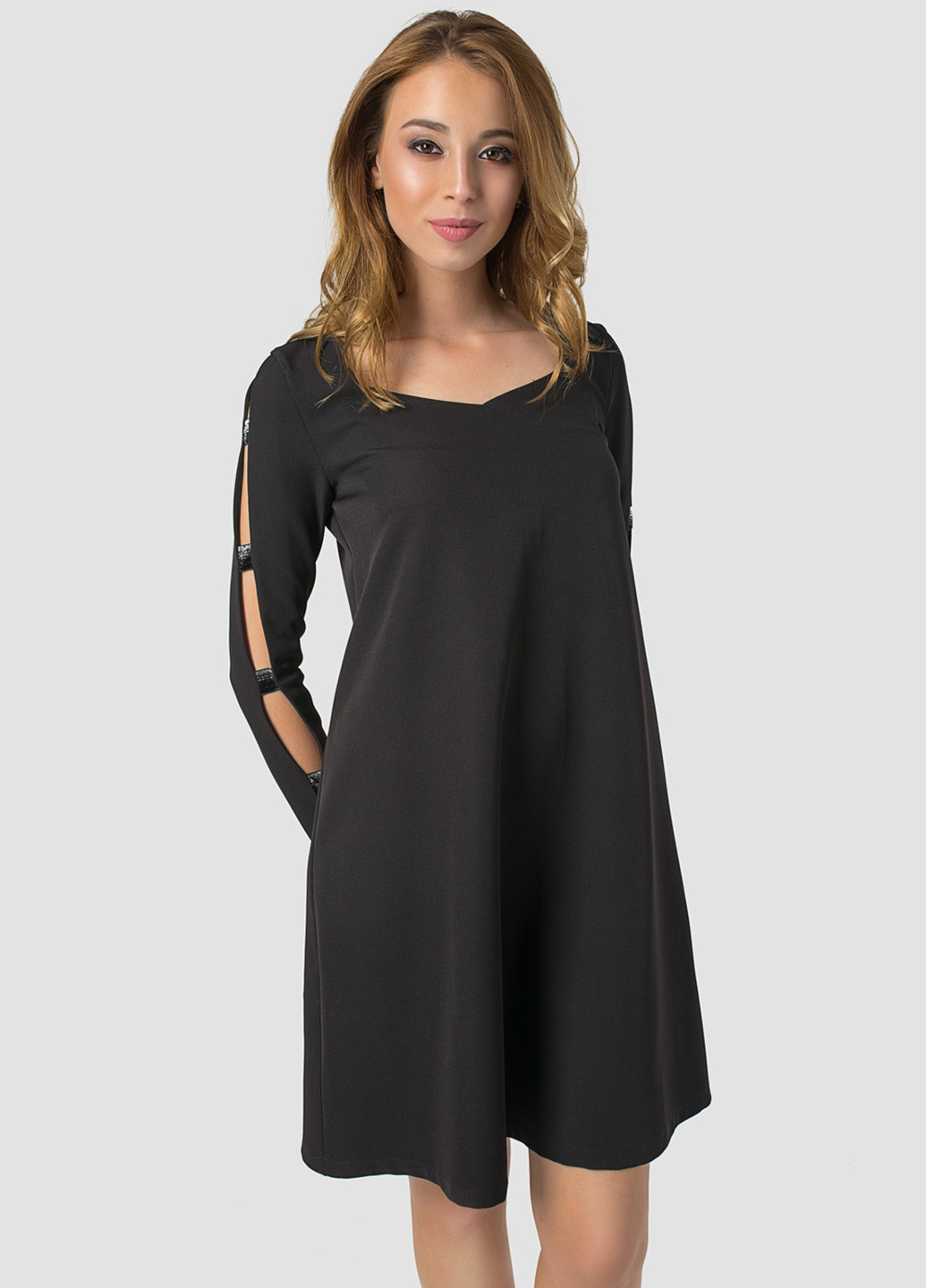 Чорна кежуал сукня Azuri однотонна