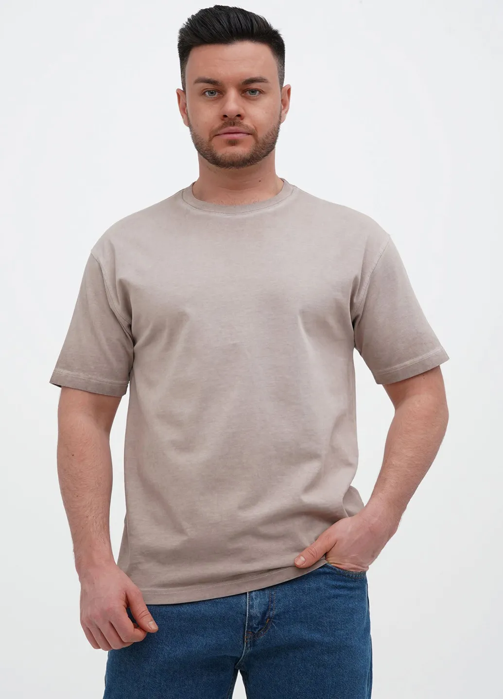 Бежевая футболка Trend Collection