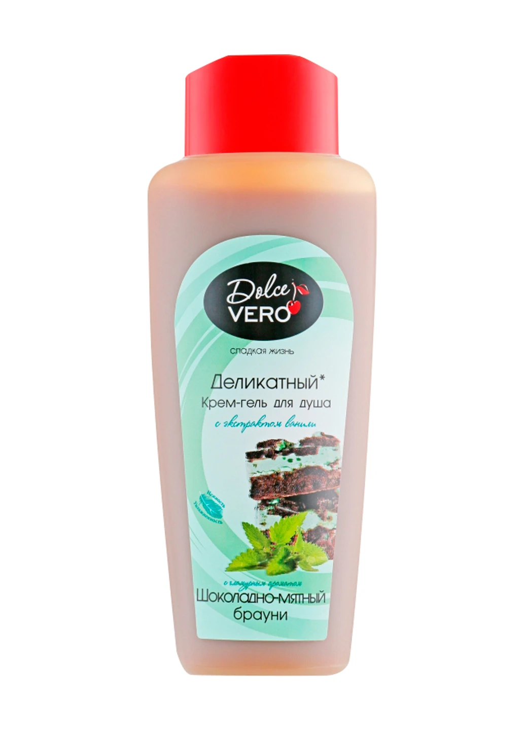 Крем-Гель для душа dolce vero з ароматом шоколадно-м’ятний брауні, 330 мл Aqua Cosmetics 4820091145604 (255846767)
