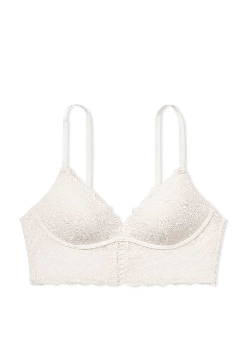 Молочний балконет бюстгальтер Victoria's Secret з кісточками поліамід