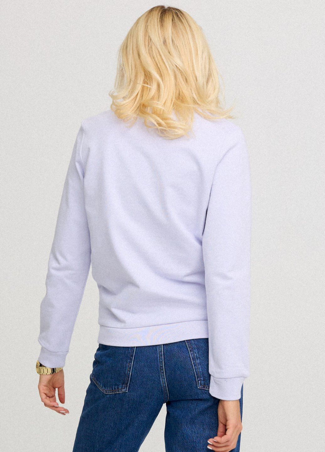 Бузковий світшот жіночий basic /no flis/ YAPPI малюнок (252259443)