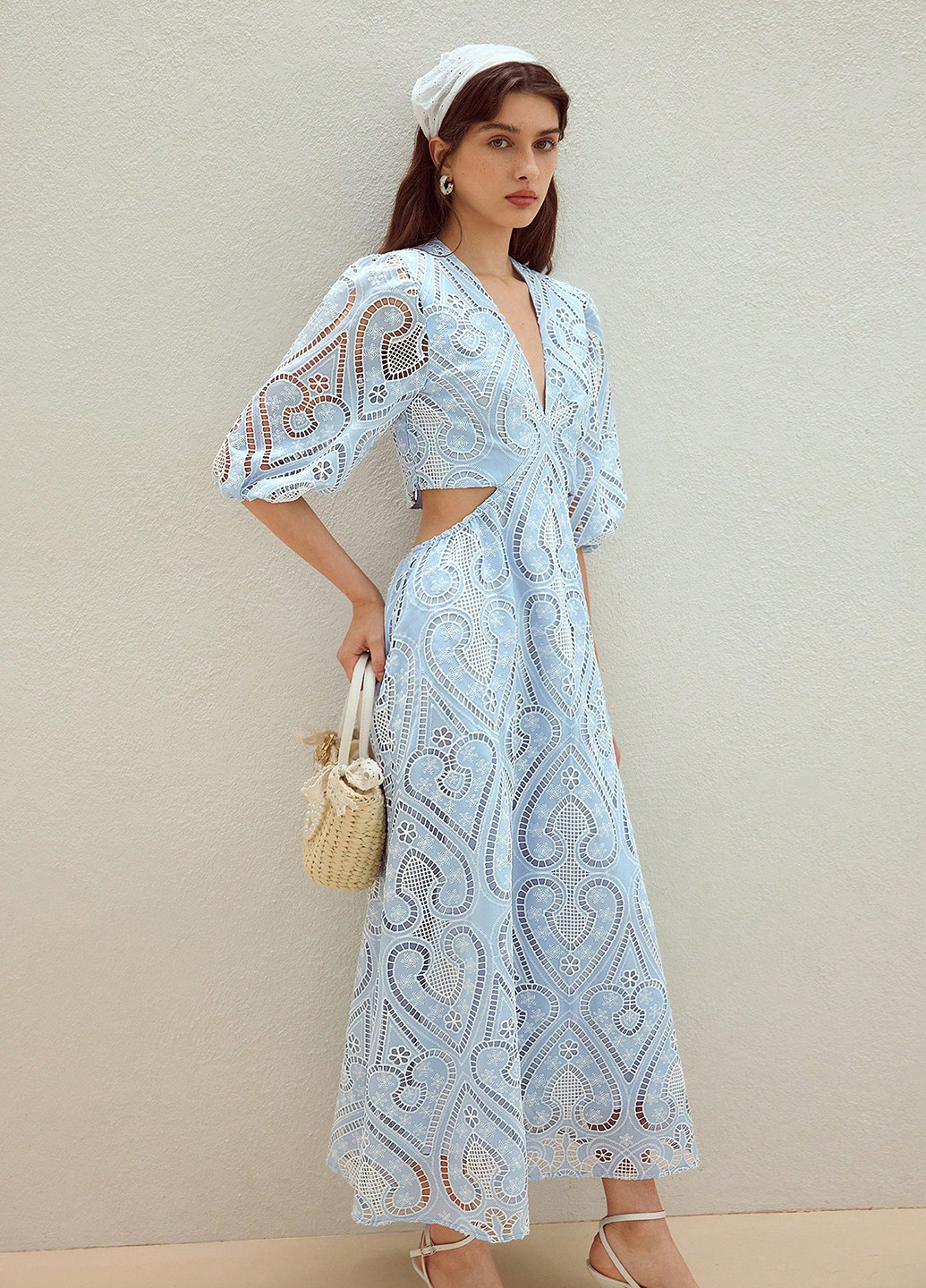 Блакитна кежуал сукня SHEIN