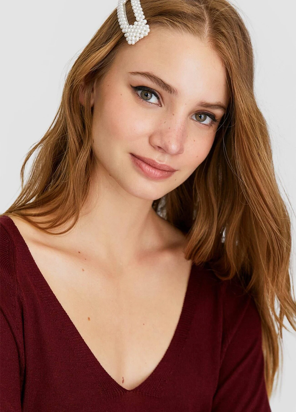 Бордовий пуловер демісезон,бордовий, Stradivarius