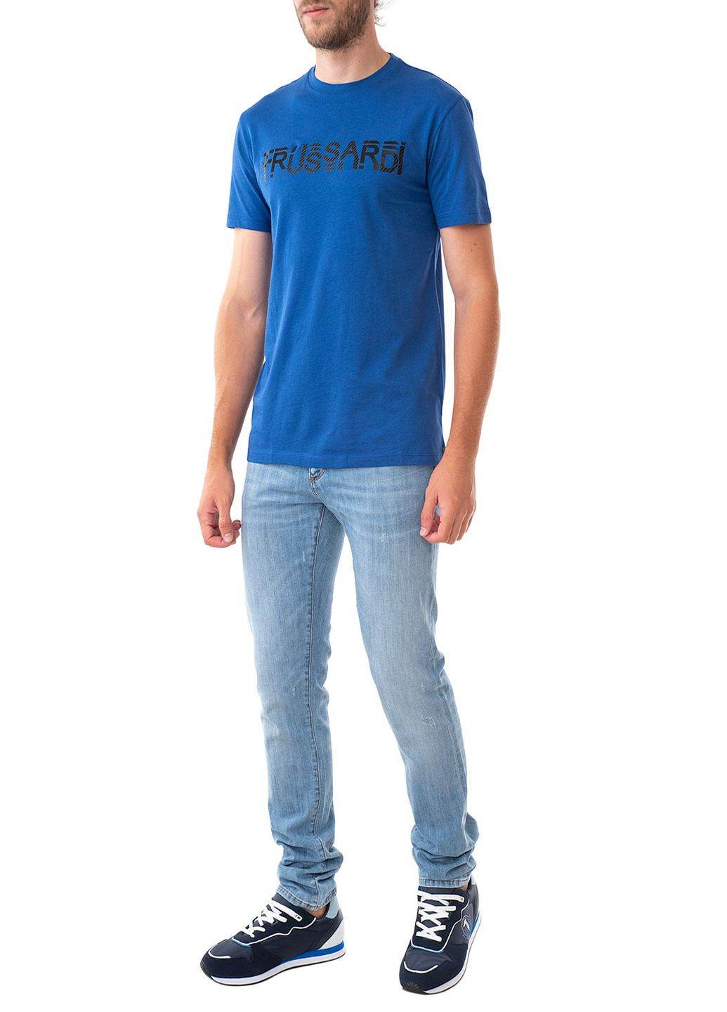 Синяя футболка Trussardi Jeans