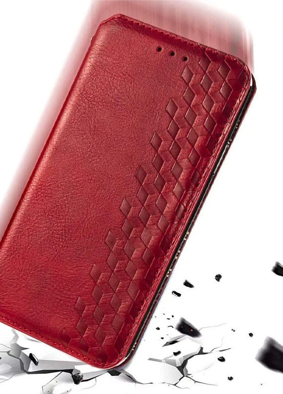 Кожаный чехол книжка Cubic (PU) для Xiaomi Poco M3 Красный (is_00000041848_3) Getman (237830589)