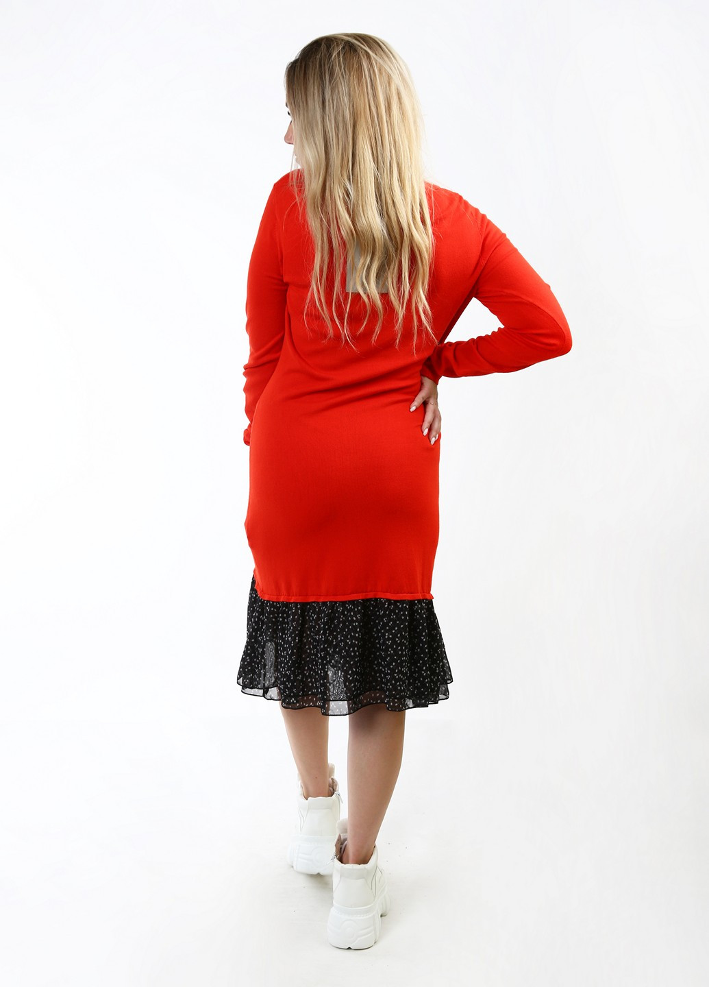 Красное кэжуал платье 3SUISSES однотонное
