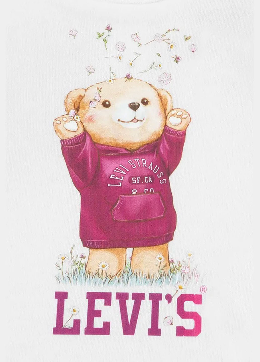 Білий демісезонний комплект (лонгслів, джинси) Levi's