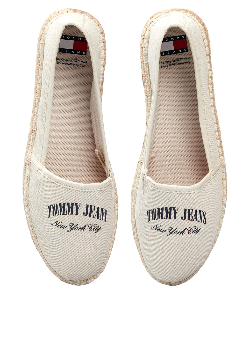 Бежевые эспадрильи Tommy Jeans логотип джут (307091585)