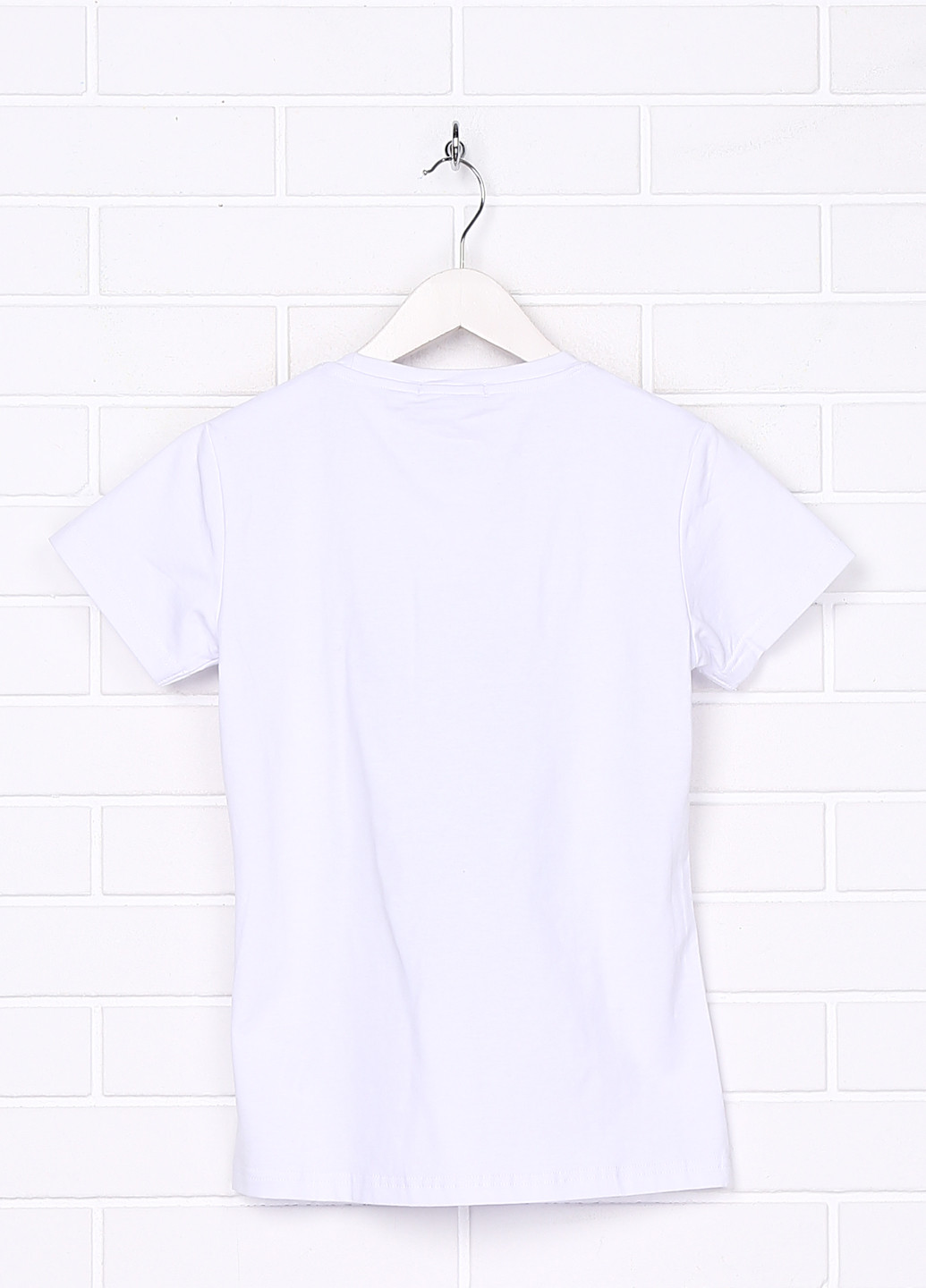 Белая летняя футболка с коротким рукавом Clu
