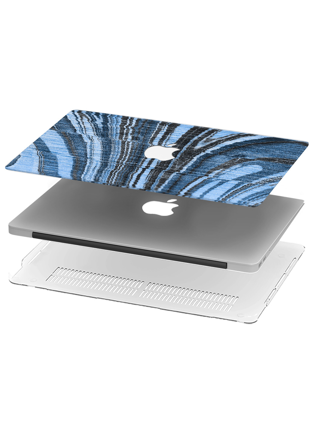 Чохол пластиковий для Apple MacBook Pro 13 A1706 / A1708 / A1989 / A2159 / A1988 Синя текстурная деревина (9648-2369) MobiPrint (218858261)