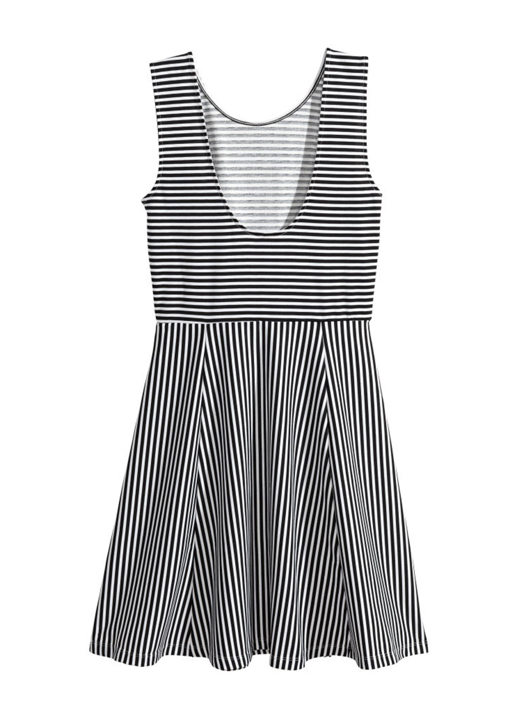 Чорно-білий кежуал сукня коротка H&M в смужку