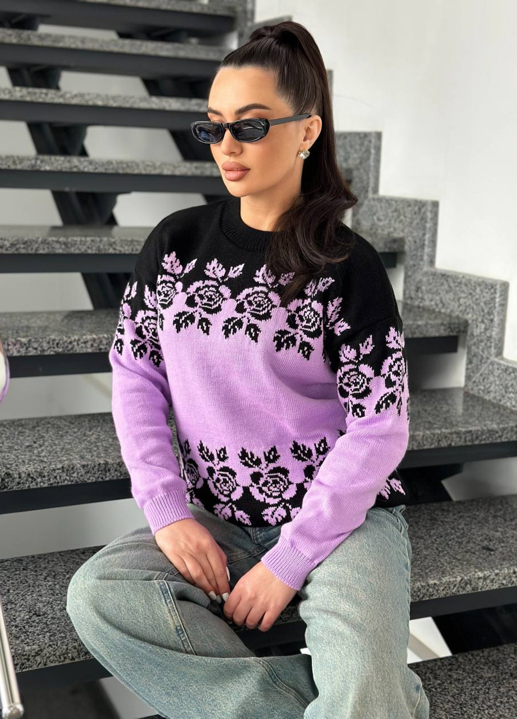 Сиреневый демисезонный джемпер джемпер No Brand