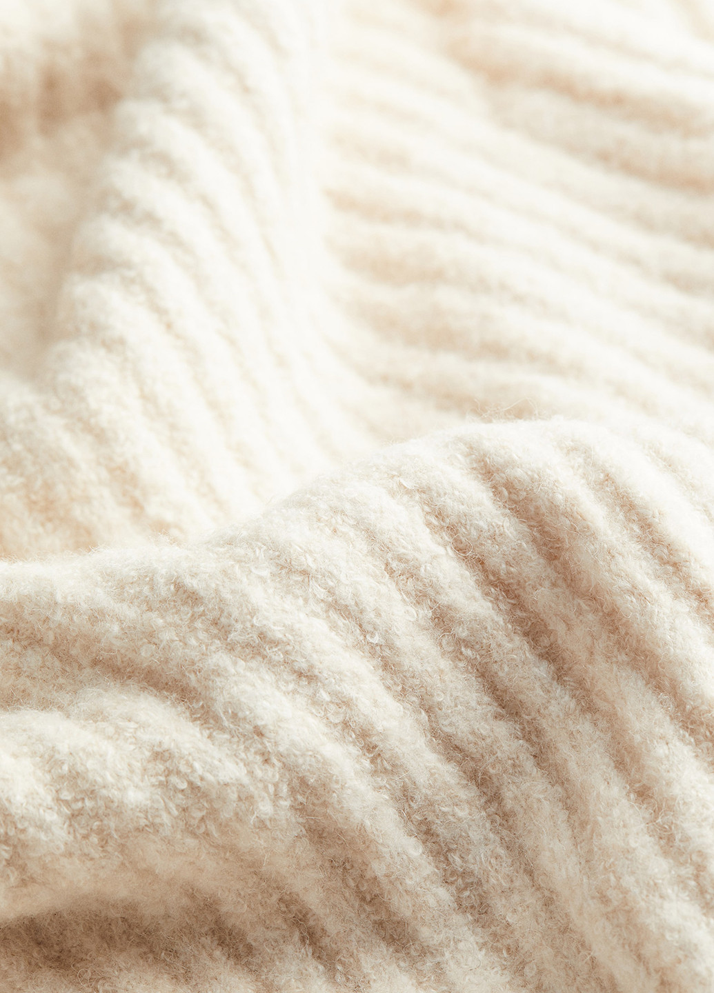 Молочна кежуал сукня силуетна, сукня светр, кльош H&M однотонна