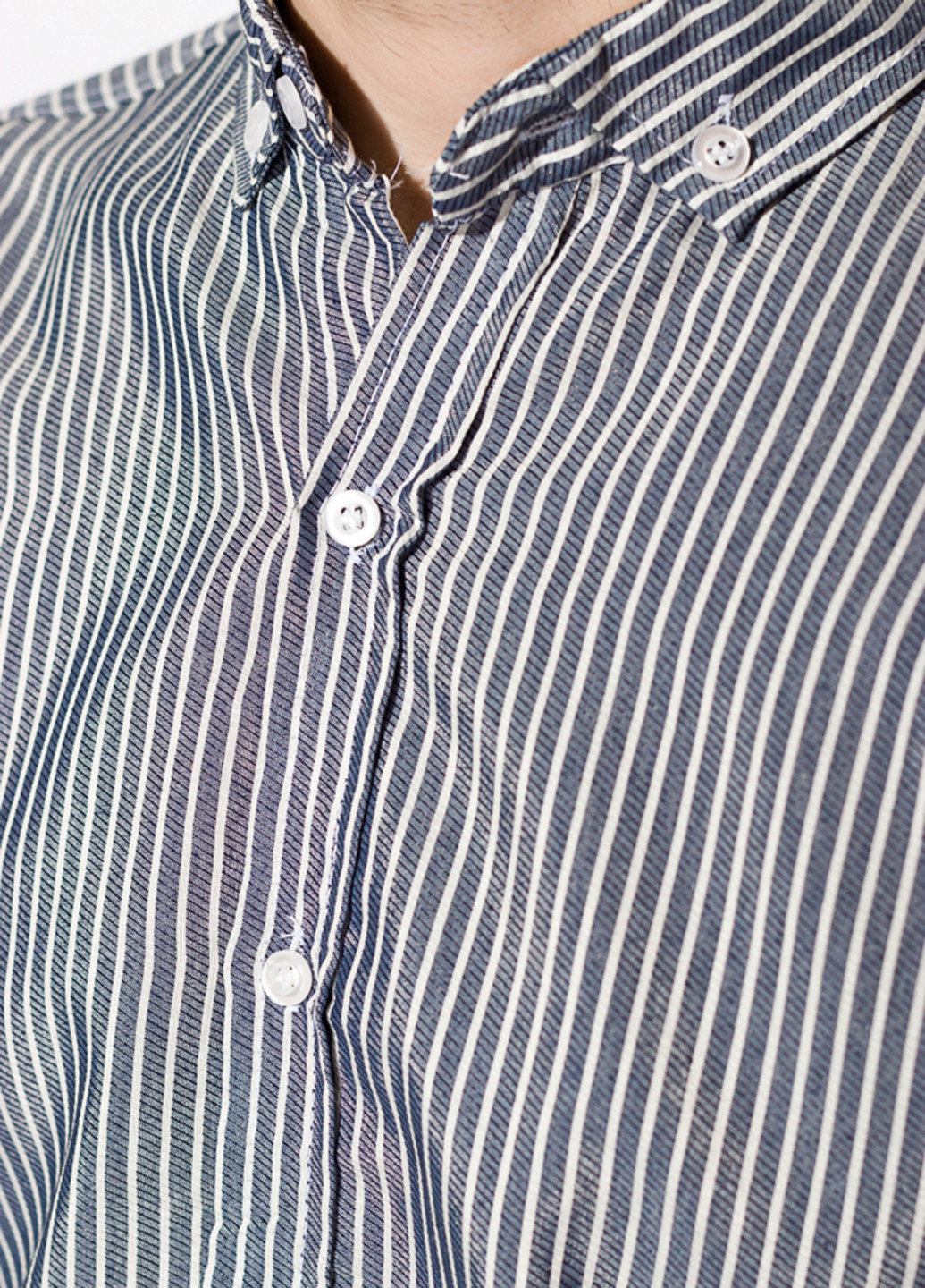 Синяя кэжуал рубашка в полоску Time of Style