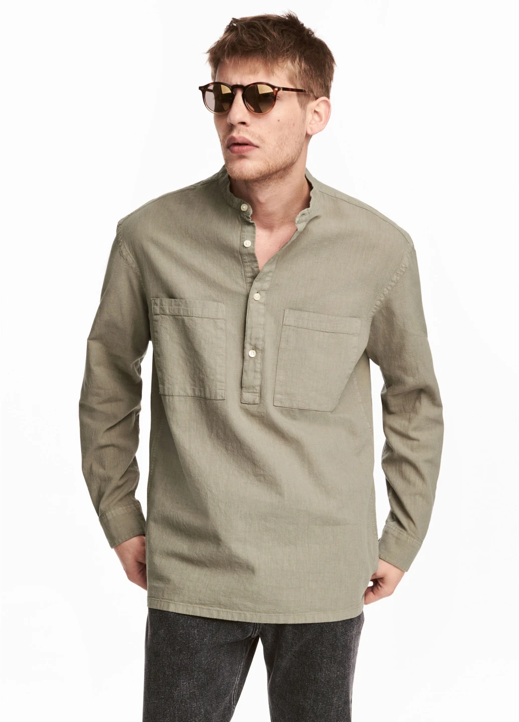 Сорочка демісезон,блідо-зелений, H&M (255192685)