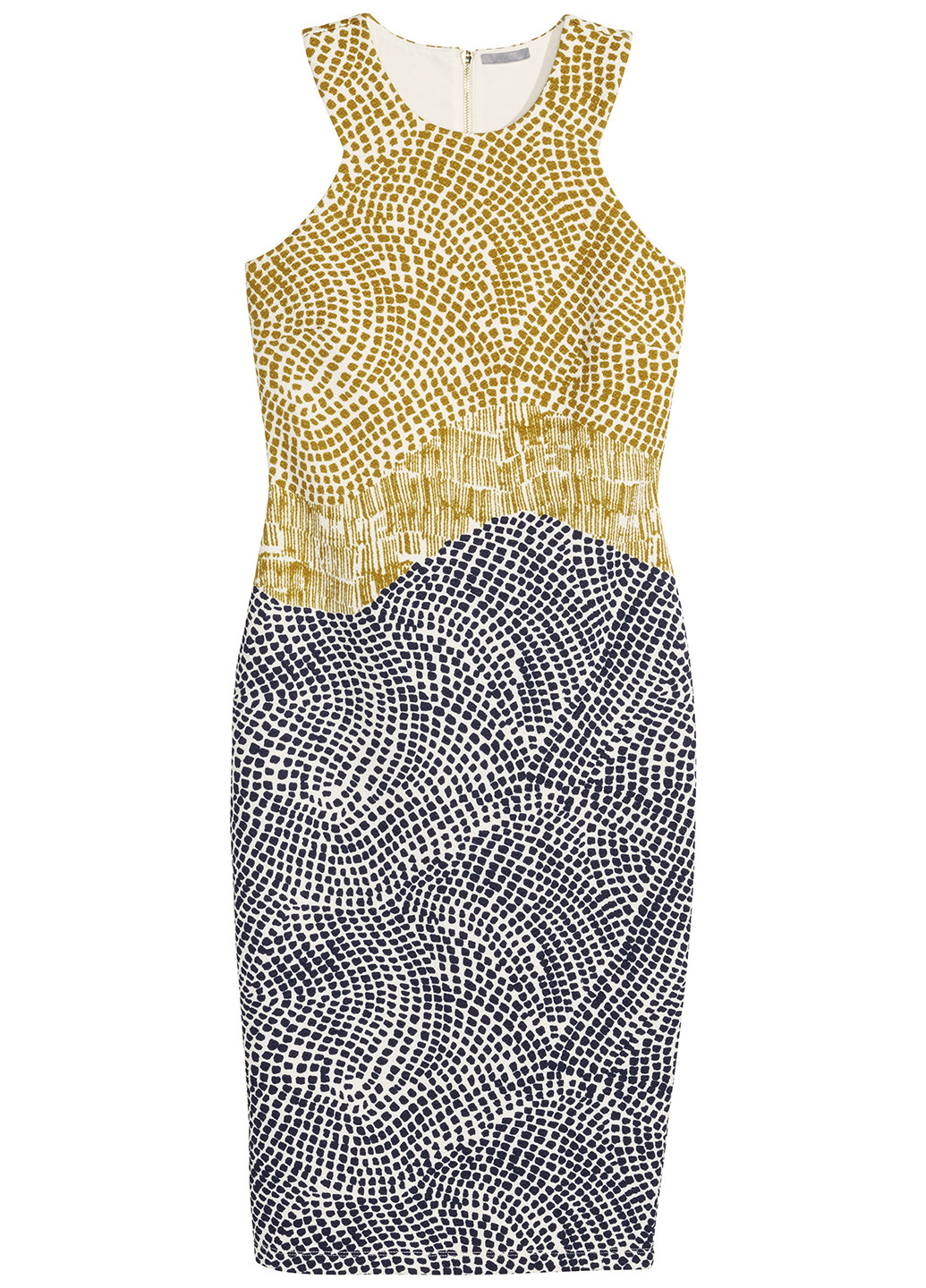 Комбінована коктейльна плаття, сукня H&M з геометричним візерунком