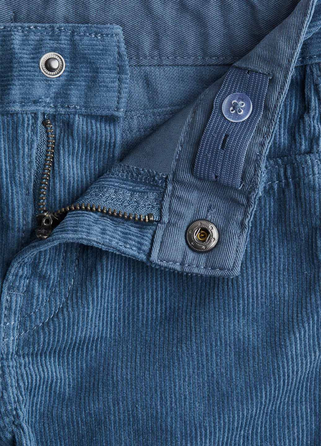 Серо-синие кэжуал демисезонные брюки зауженные H&M