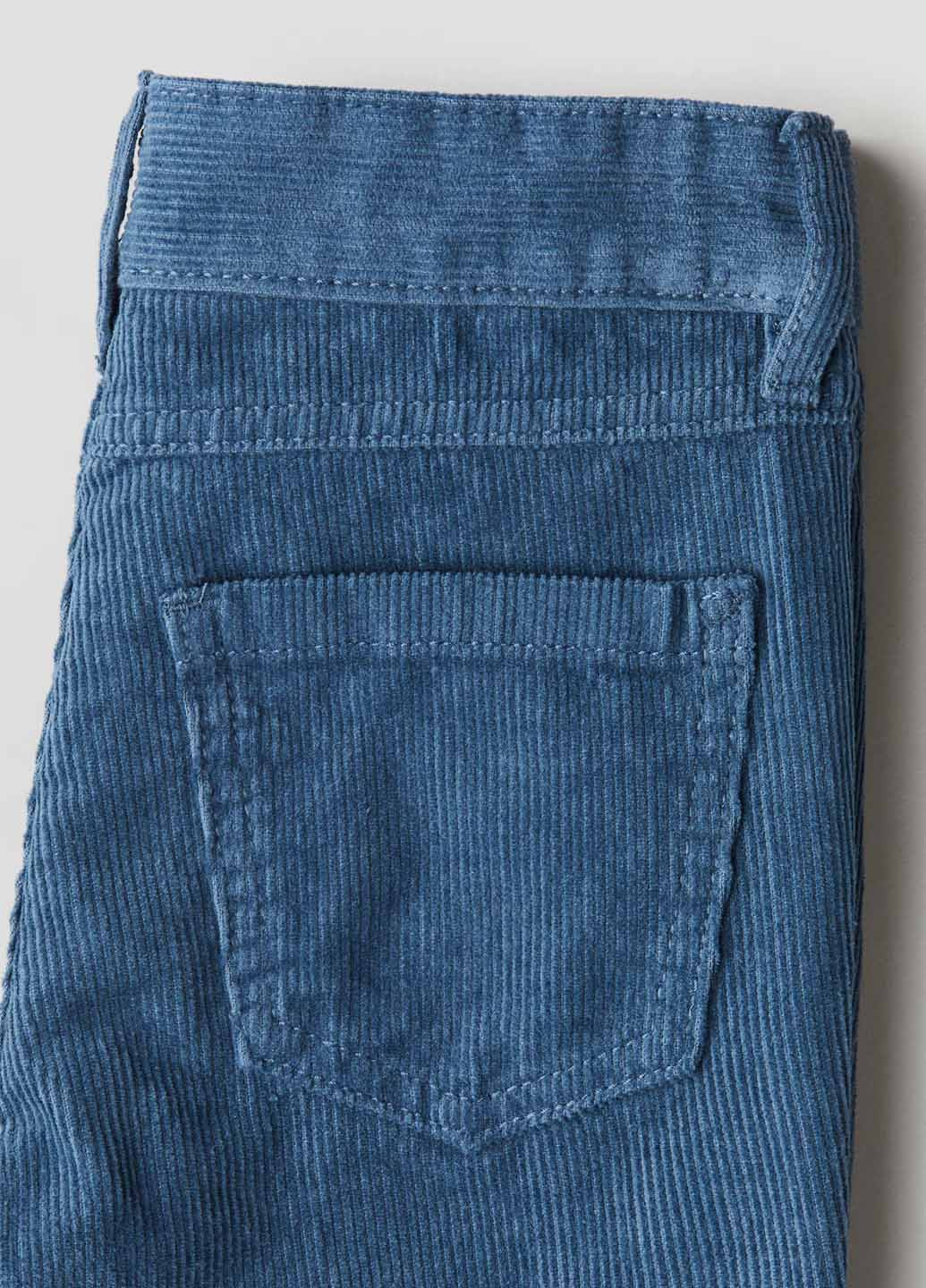 Серо-синие кэжуал демисезонные брюки зауженные H&M