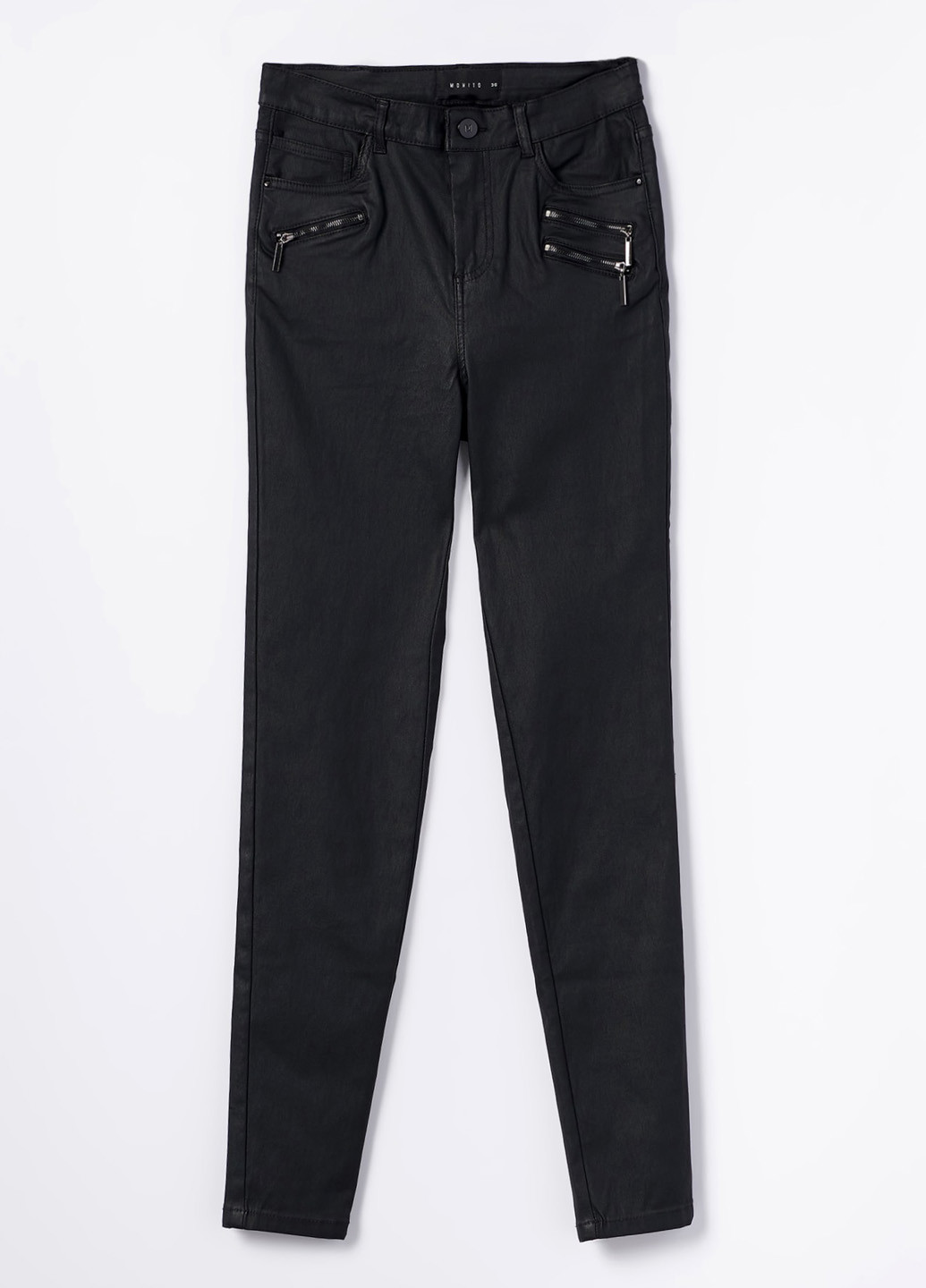 Черные кэжуал демисезонные зауженные брюки Mohito