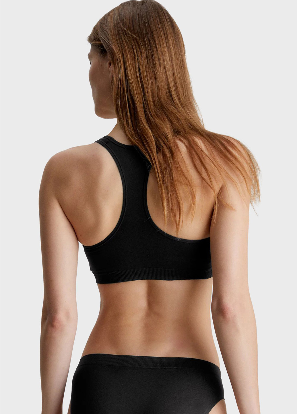 Чорний топ бюстгальтер Calvin Klein з кісточками поліамід