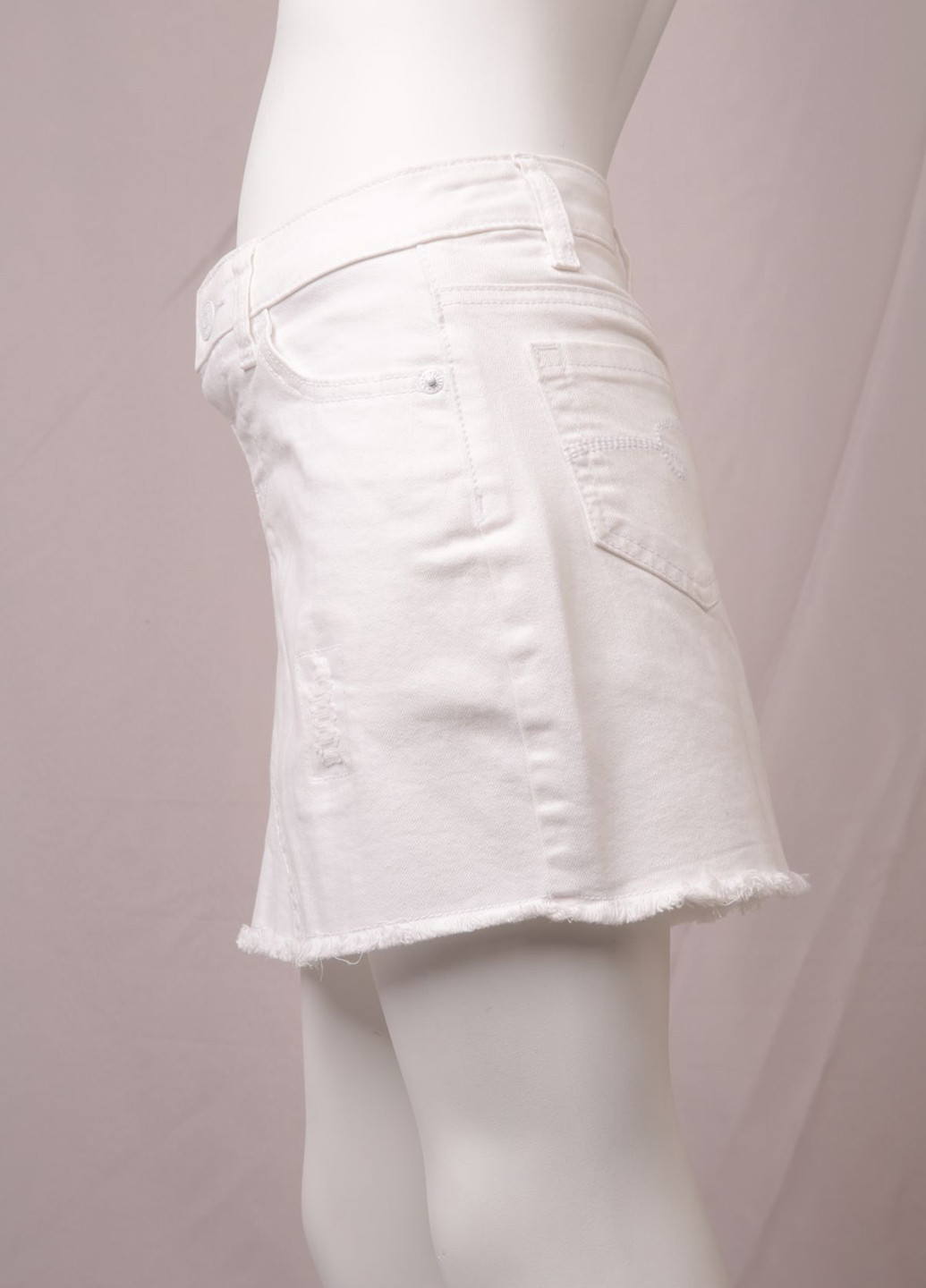 Белая джинсовая однотонная юбка Justice а-силуэта (трапеция)