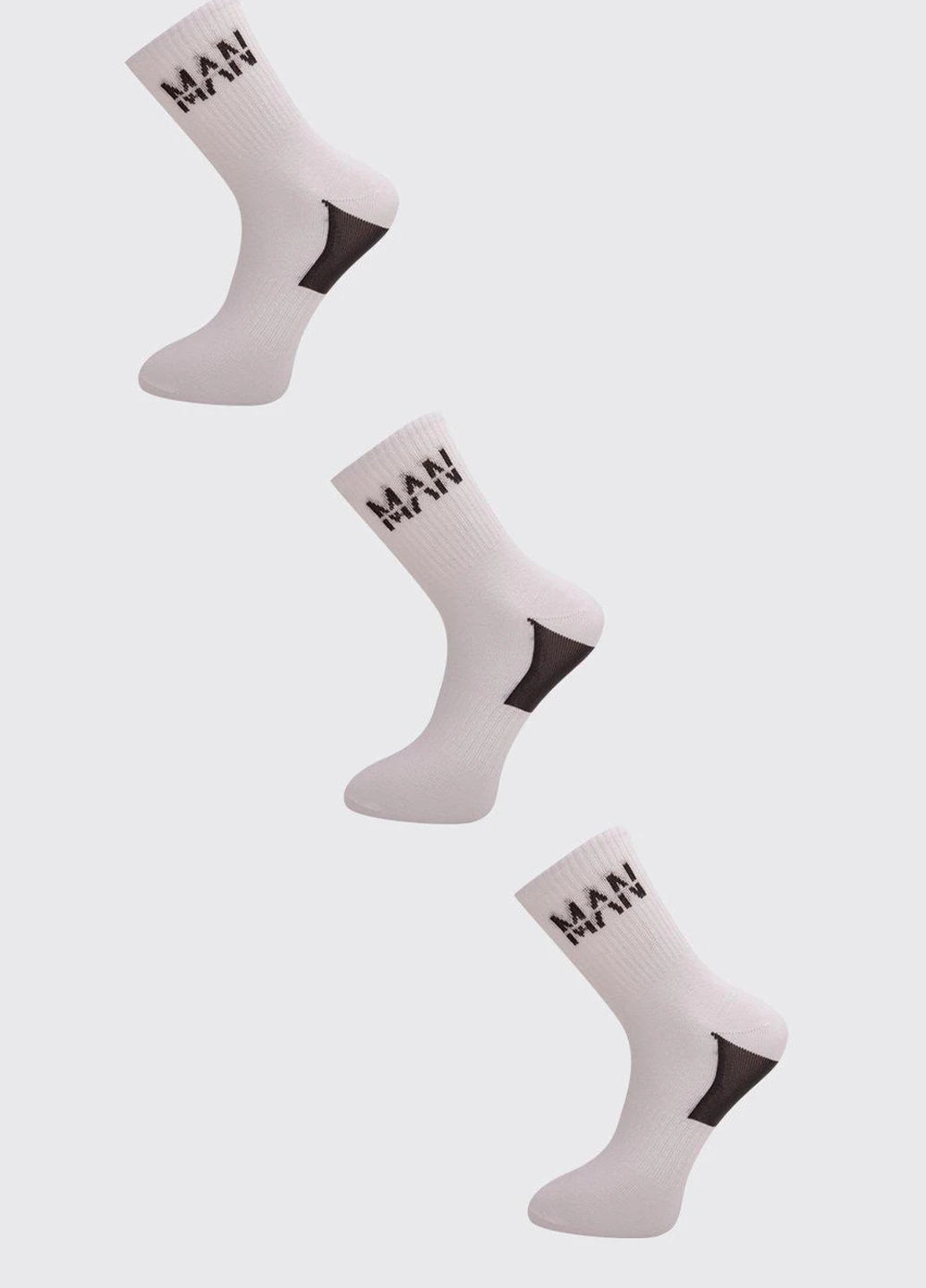 Білі шкарпетки (3 пари) Boohoo написи (322652426)
