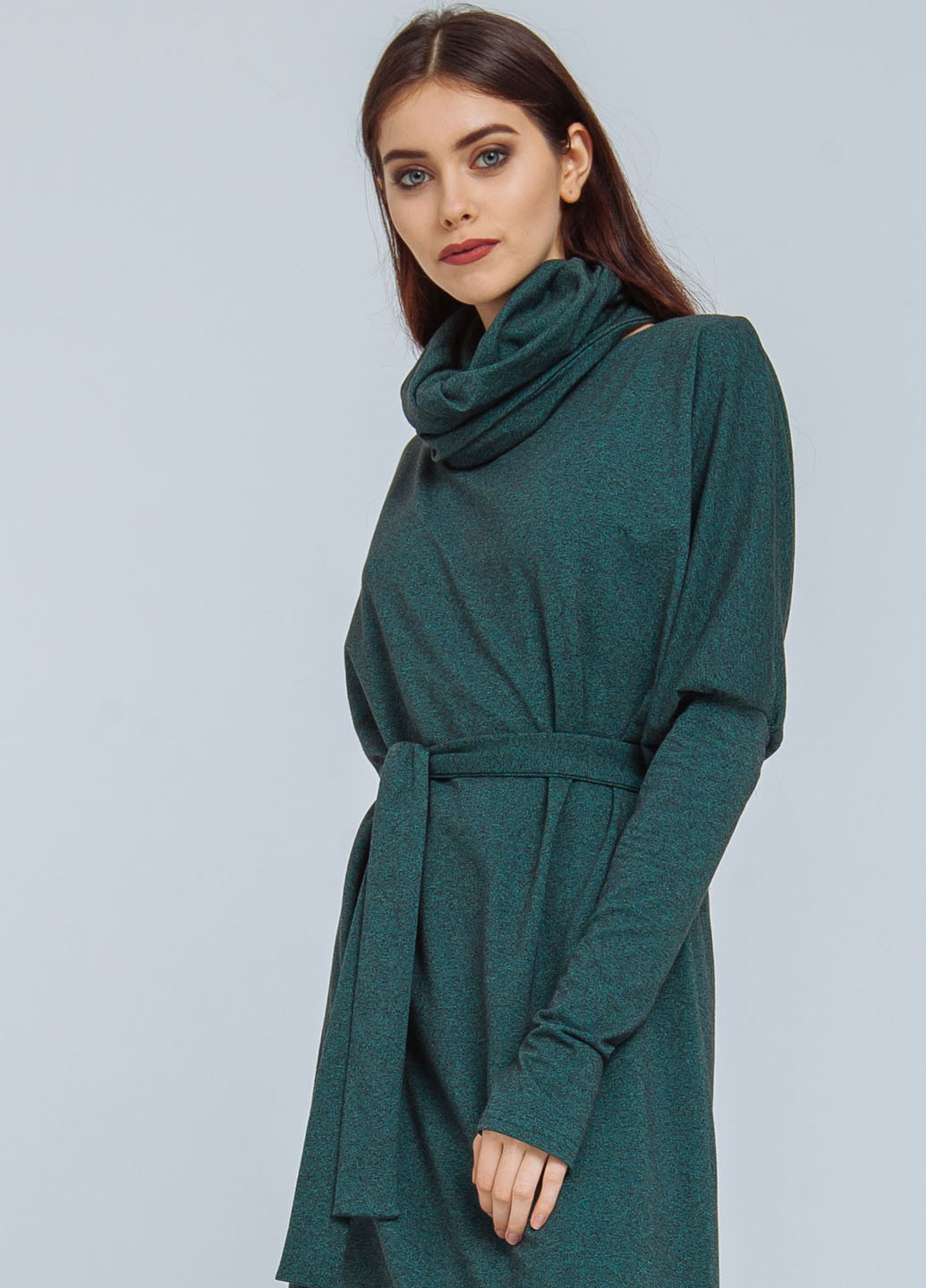 Темно-зелена кежуал сукня міді Nadi Renardi меланжева