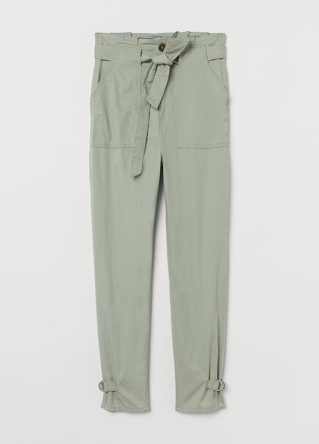 Фисташковые кэжуал демисезонные брюки H&M