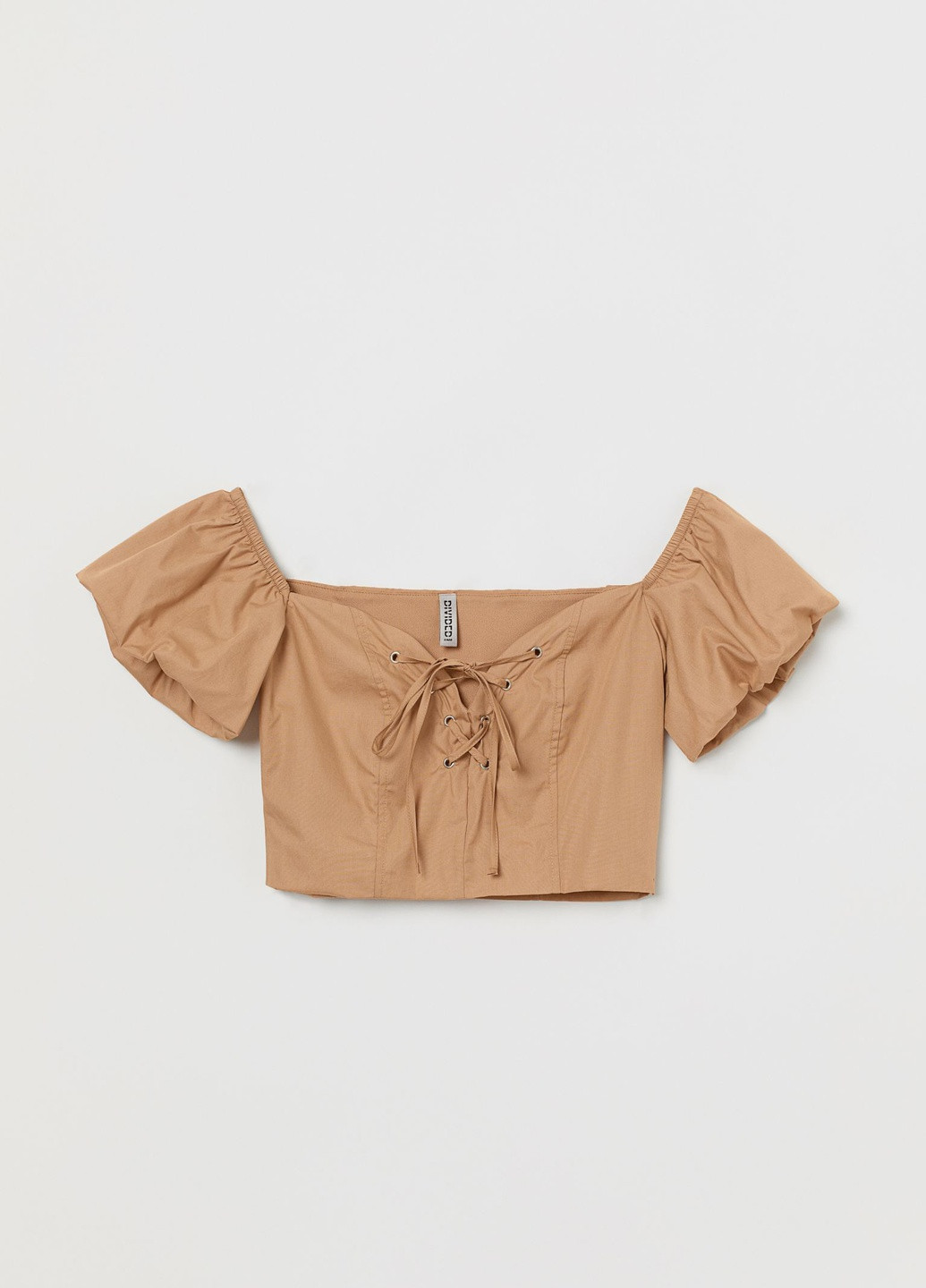 Темно-бежева літня блуза H&M