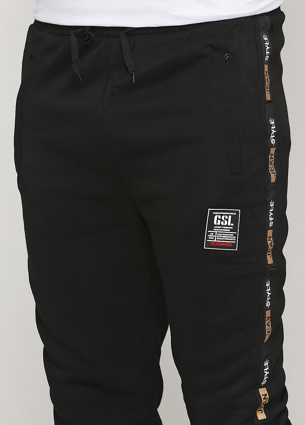 Черные спортивные зимние прямые брюки AO LONGCOM