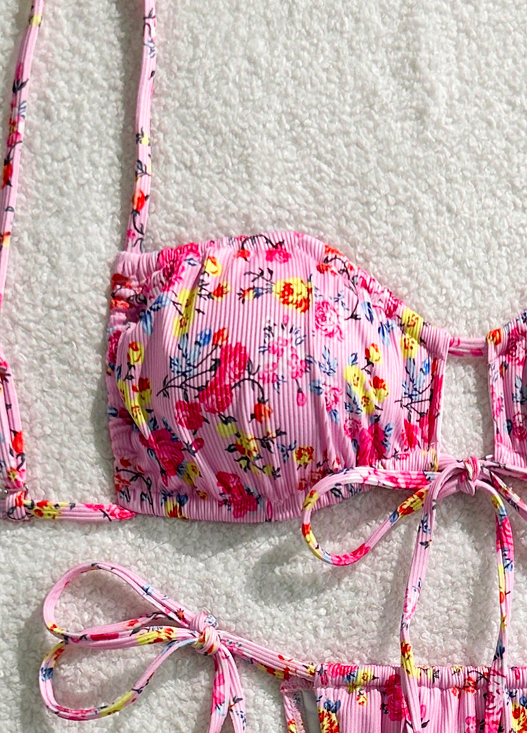 Комбинированный летний купальник (лиф, трусики) бикини, раздельный SHEIN