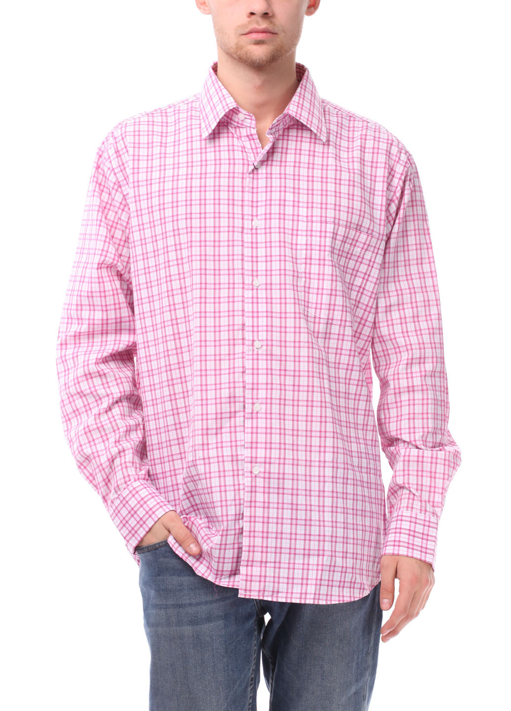 Розовая кэжуал рубашка Aldo & Co с длинным рукавом