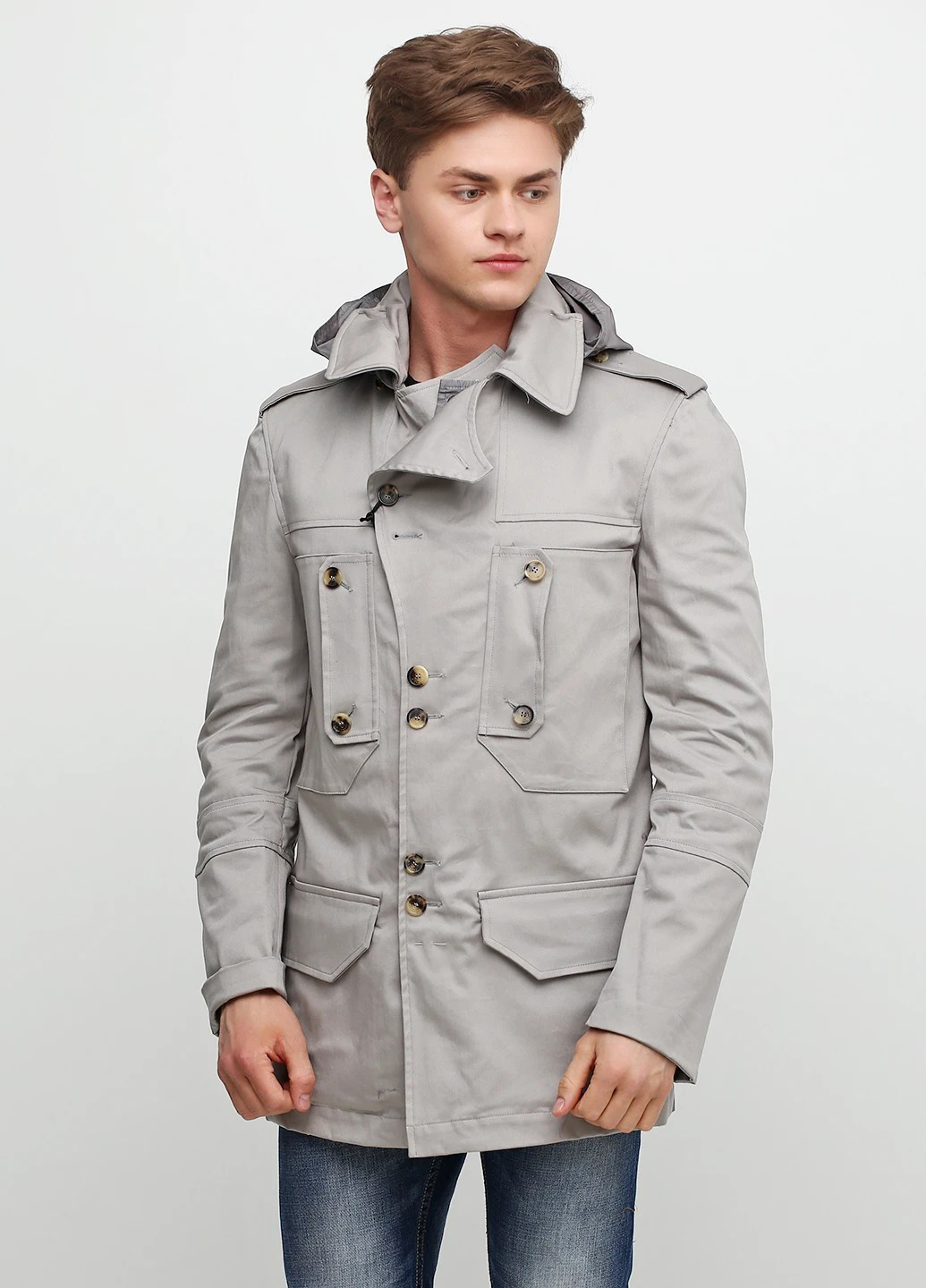 Плащ John Richmond тренчкот на гудзиках прямий (361848656)