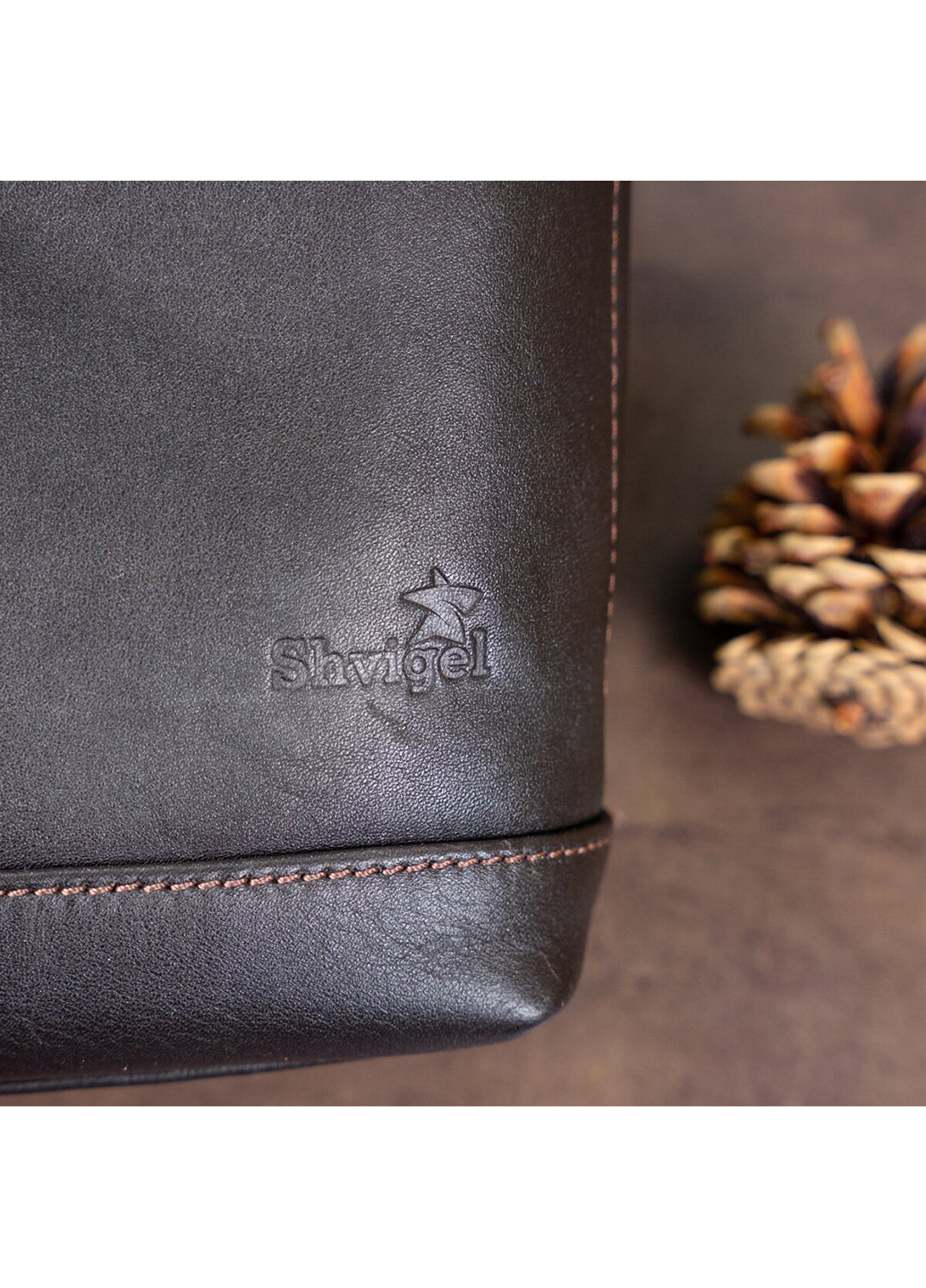 Мужская кожаная сумка 25,5х27,5х7 см Shvigel (252131844)