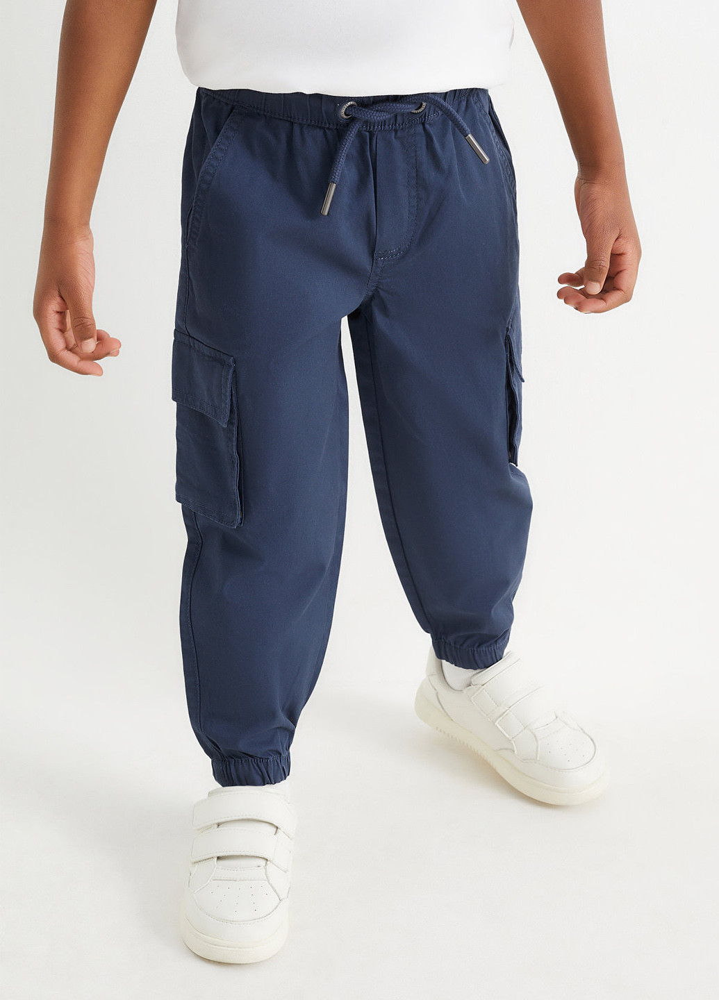 Синие кэжуал демисезонные карго брюки C&A