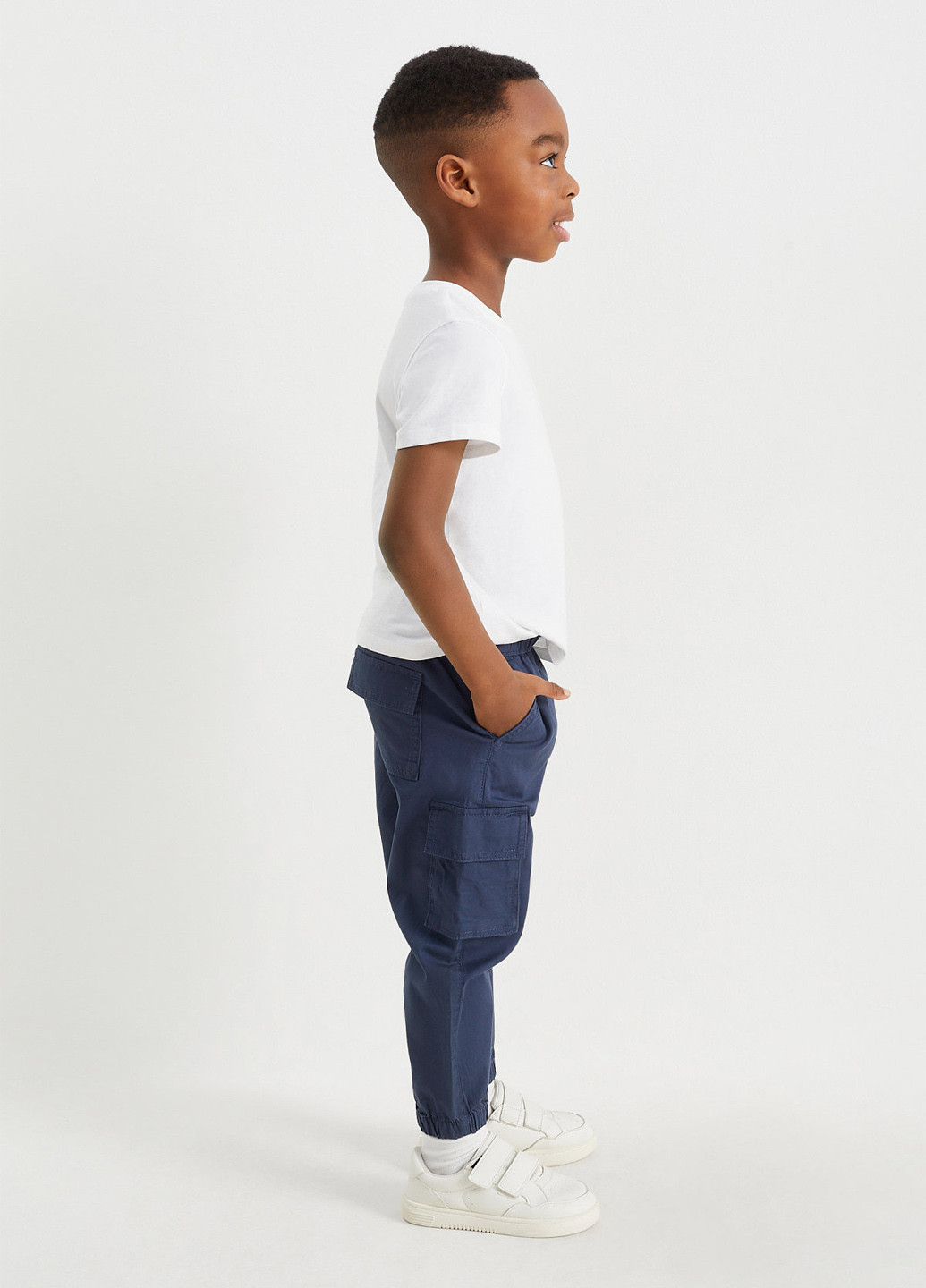 Синие кэжуал демисезонные карго брюки C&A