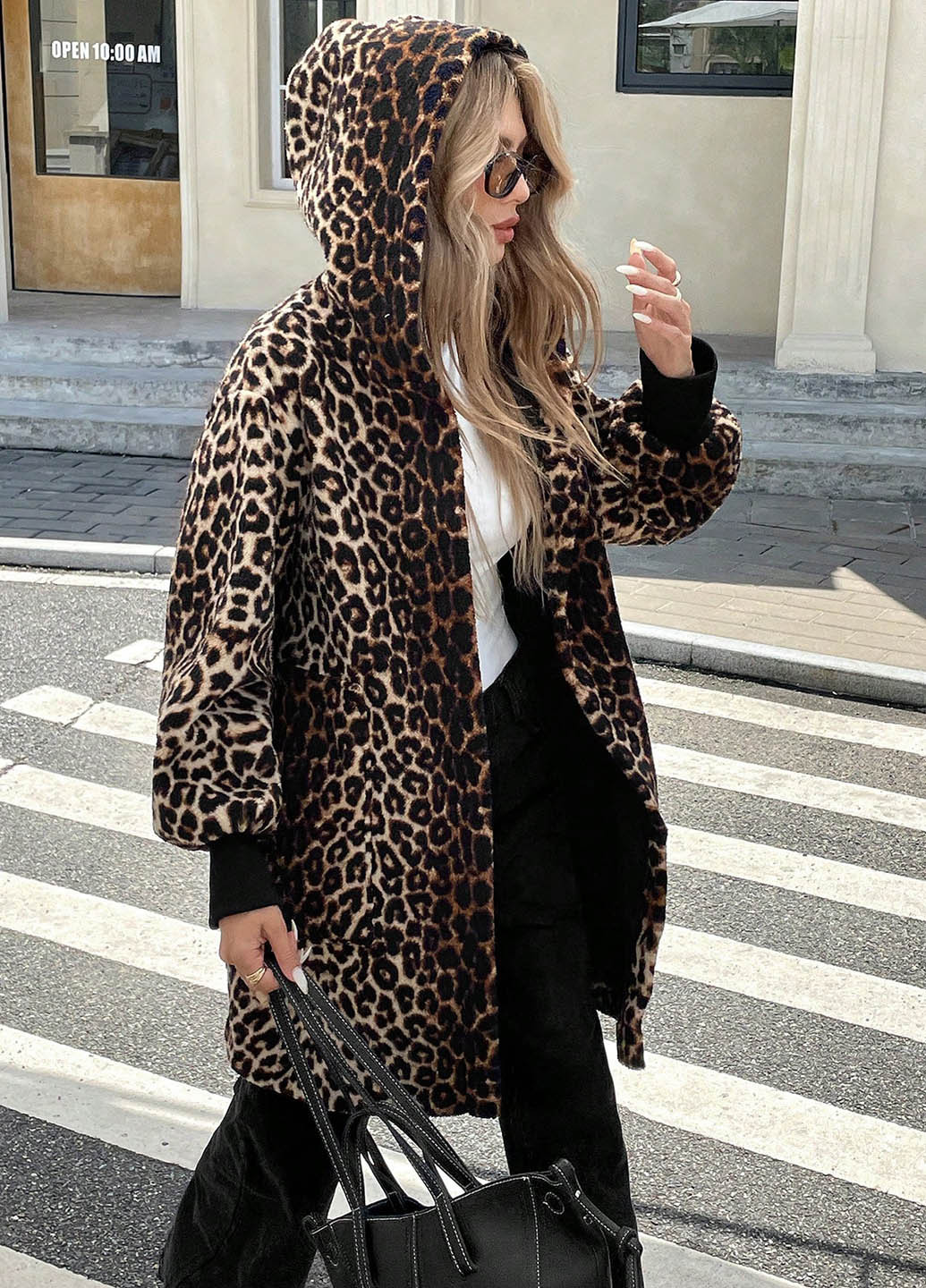 Комбіноване демісезонне Пальто однобортне SHEIN