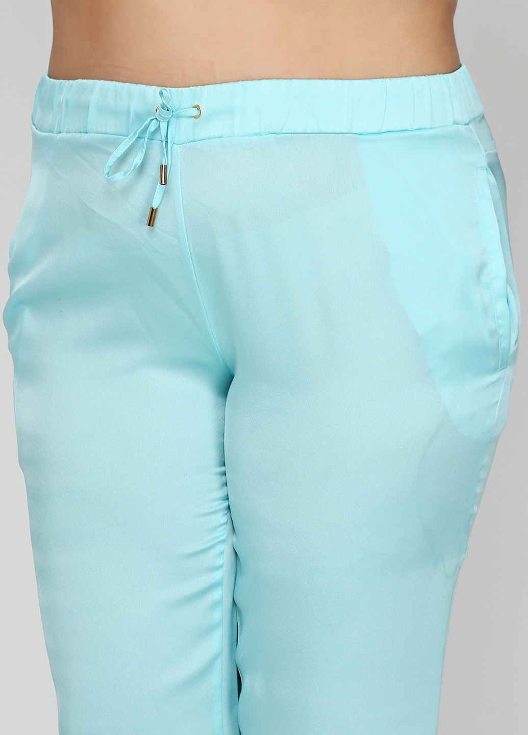 Светло-голубые кэжуал летние прямые брюки Sassofono