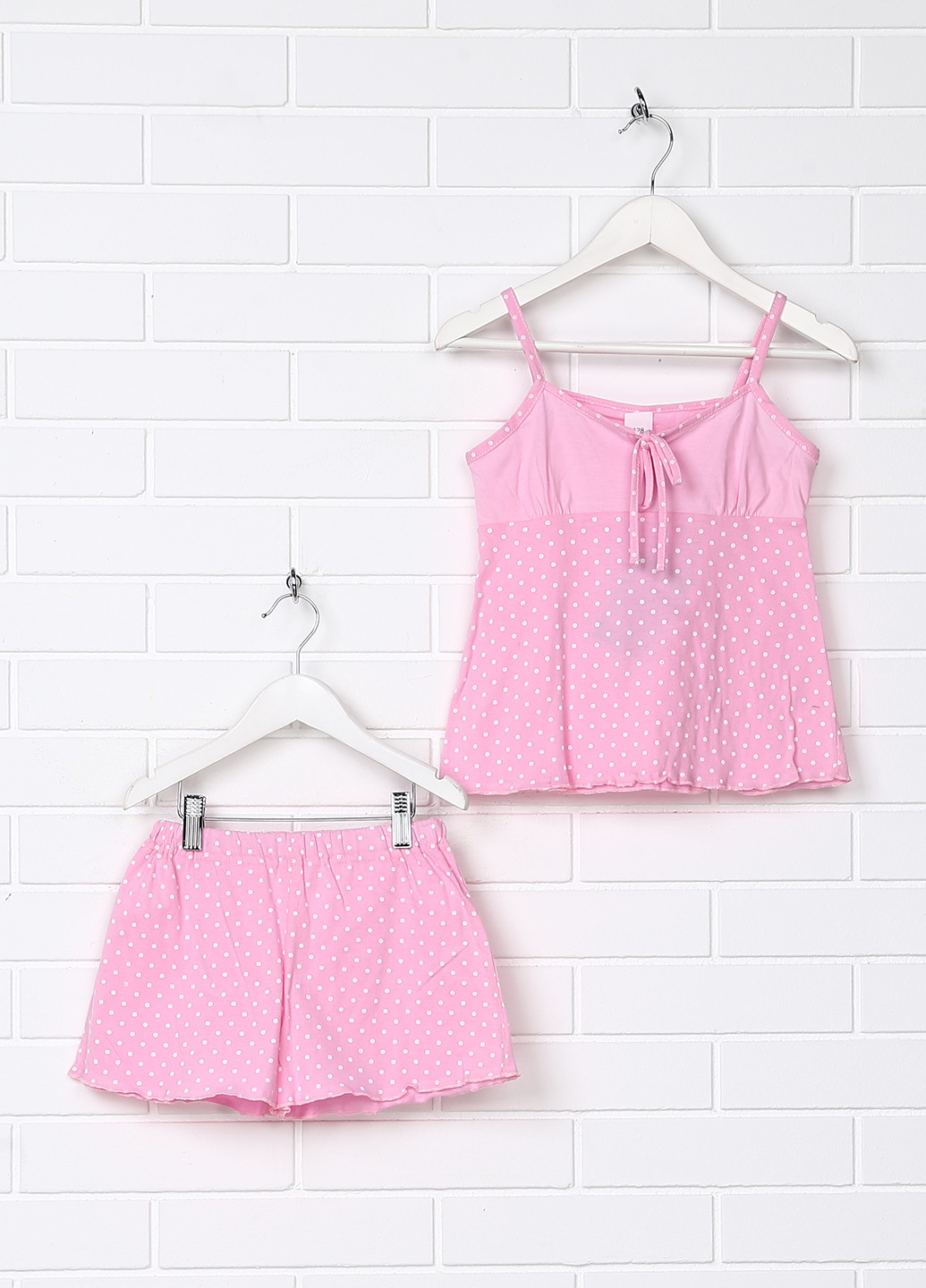 Розовый демисезонный комплект (майка, шорты) Senti